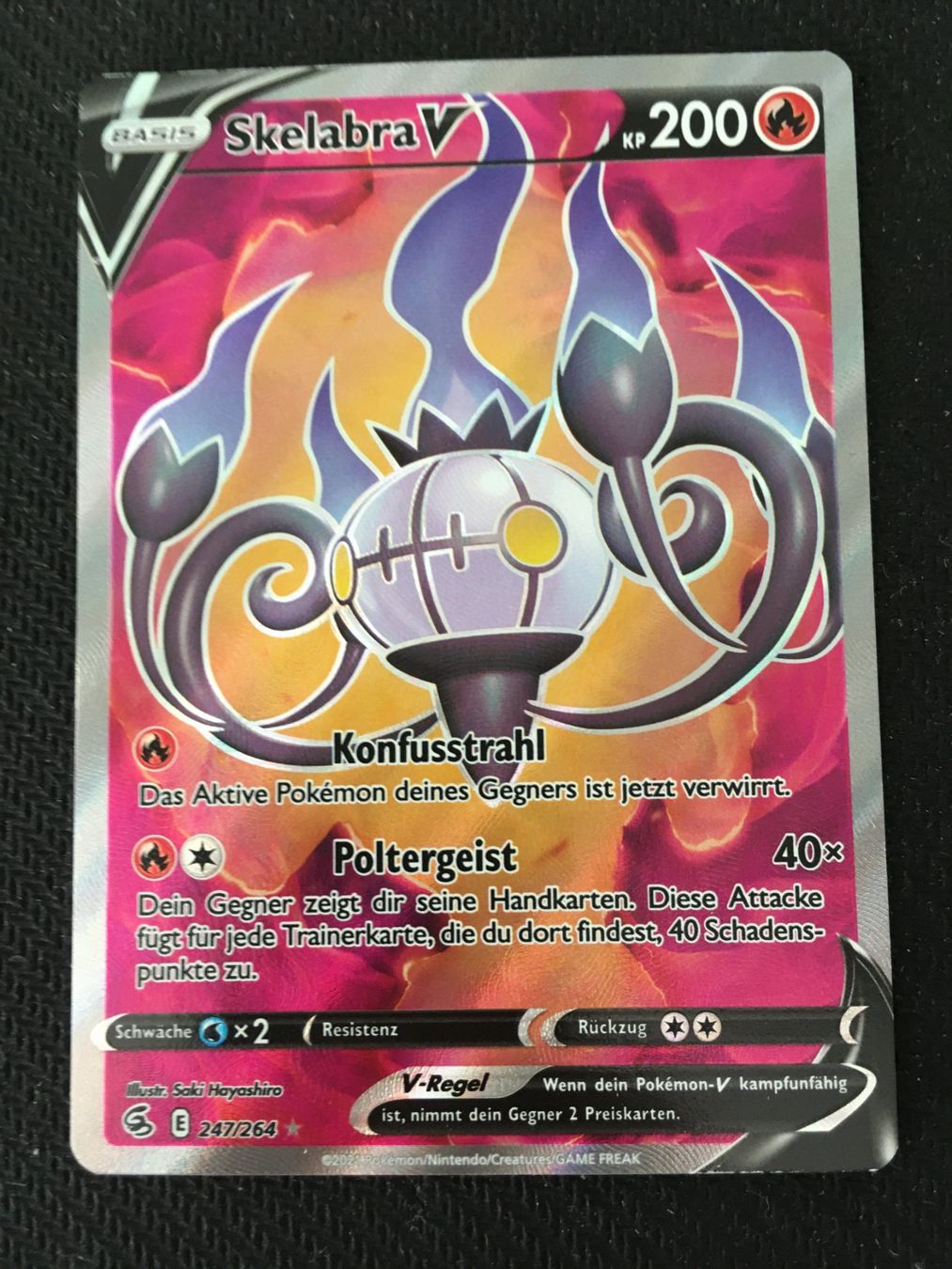 Pokémon Carte collezionabili: 247 Skelabra V - Pokémon - Fusionsangriff - DE – Nuovo (secondo la descrizione) da St.Gallen venduto da Punktchen01