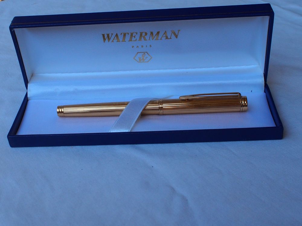 Parure Gentleman Waterman - Stylo Plume Et Stylo à Bille, Couleur Marron, Occasion