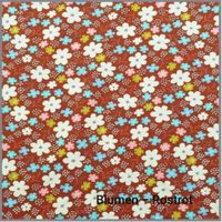 Baumwolljersey Blumen Rostrot
