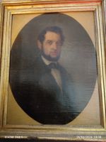 Portrait ancien d'Abraham Lincoln, signé, daté 1854