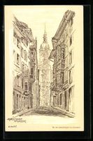 Litho St. Gallen, Blick in die Marktgass