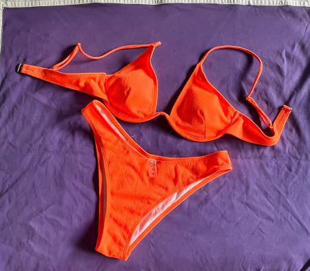 Costume da bagno donna arancione taglia M