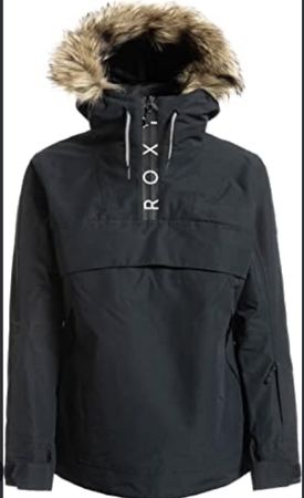 Roxy Skijacke Anorak schwarz mit Kapuze guter Zustand