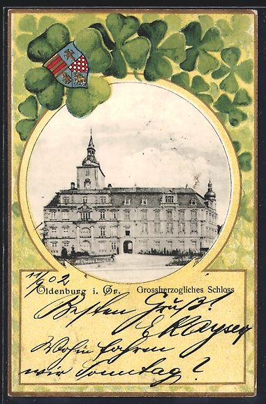 Cartoline postali: Grusskarten-AK Oldenburg i. Gr., Grosshe – Usato da Berlin venduto da bartko-reher