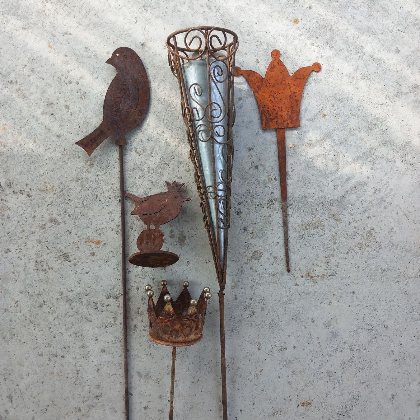 Pfister Alle Dekorationen: 5x Garten Roost Dekos 4x Stecker Vintage – Gebraucht aus Aegerten von gismolini 1