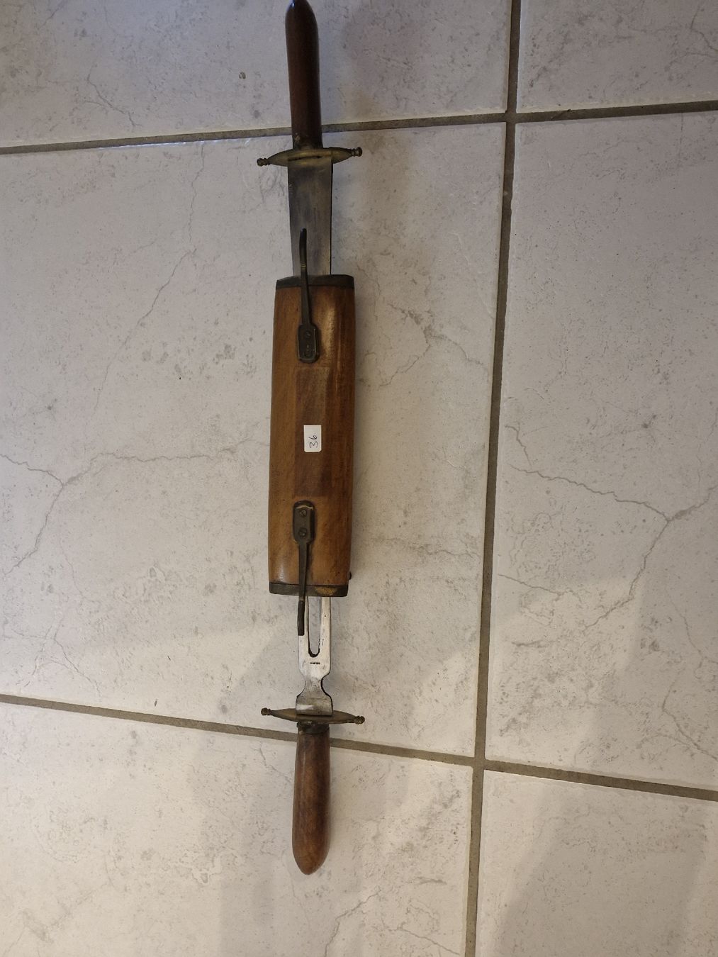Posate: Antikes Set: Messer und Gabel mit Holzgriff – Usato da Gossau ZH venduto da jak_8pdw 4