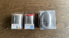 2x Teesieb & Eieruhr — Küchenset neu OVP Hilfsmittel kochen