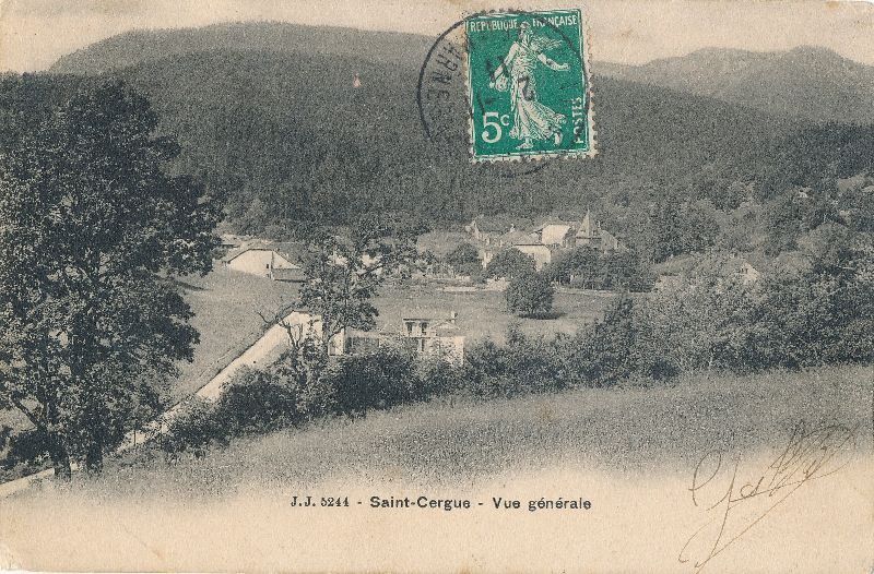 Cartoline postali: Saint Cergue - vue Générale + 1911 – Usato da Emmenbrücke venduto da teestube