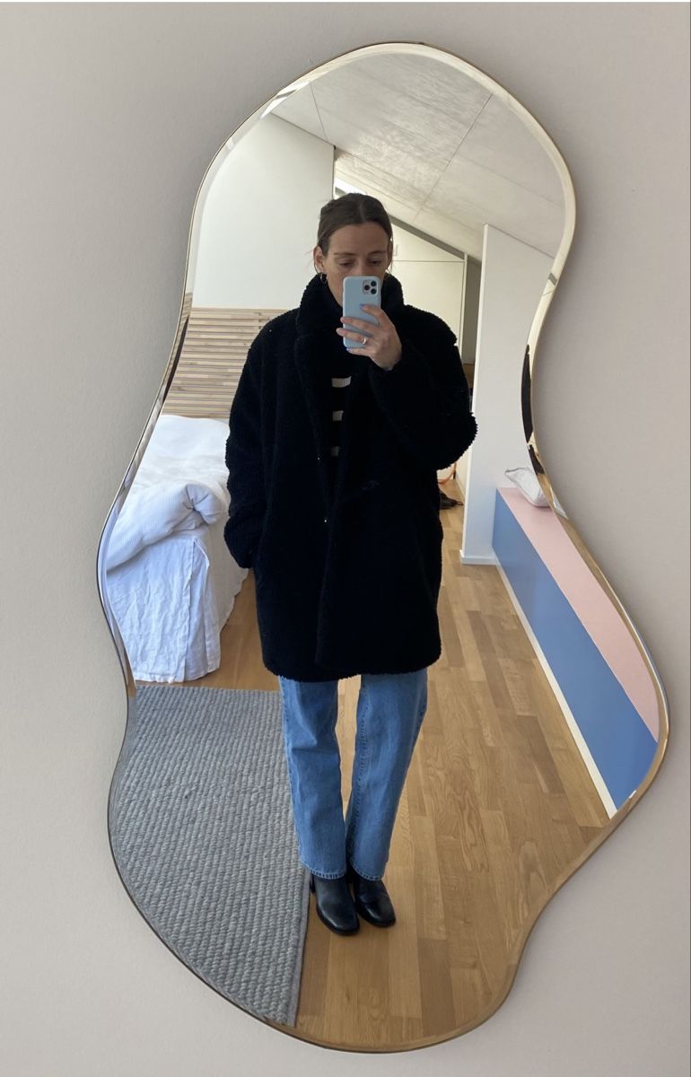 H&M Mäntel: Schwarzer Teddy Mantel H&M, Wintermantel, Gr. 36 – Gebraucht aus Basel von JMSZ
