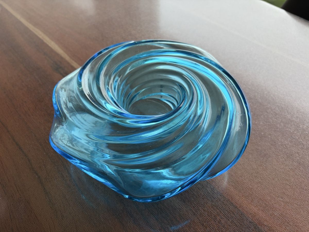 Murano Portacandele: Bougeoir Murano bleu turquoise, édition limitée – Nuovo e nell'imballaggio originale da Vuisternens-Ogoz venduto da PhilDr 7