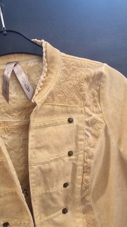 Leichte gelbe Jacke im Vintage-Look, Gr. 36, Top-Zustand! 