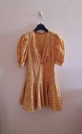 Robe courte Sandro en broderie anglaise  Orange  Taille 34