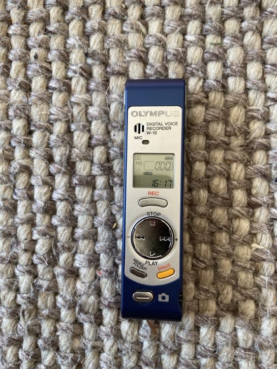 Dictaphone Olympus W-10 – Enregistreur Vocal – Occasion – Bleu