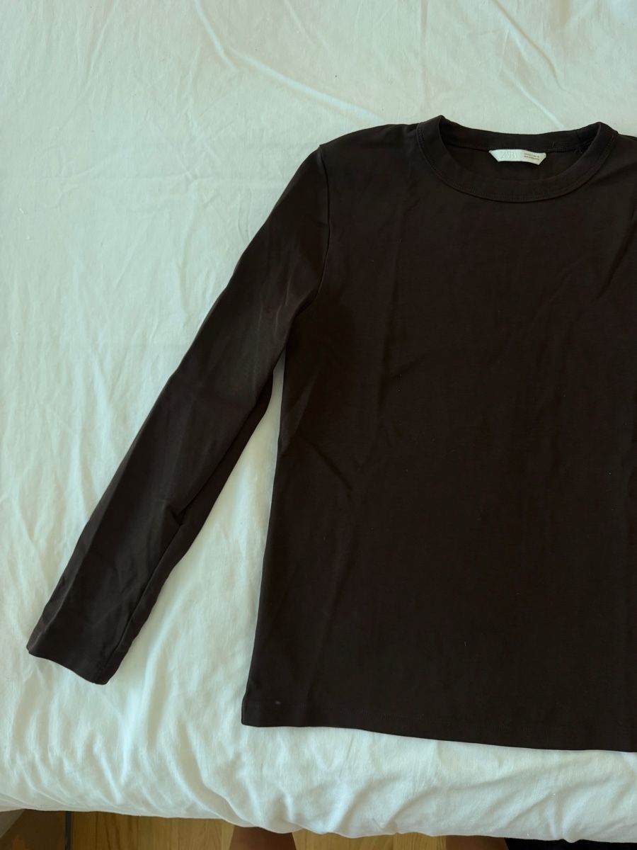 Tops: Brown Zara Long Sleeve Shirt – Neu (gemäss Beschreibung) aus Zürich von lil_h279 2