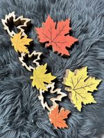 Dekorative Herbstblätter aus Holz - Herbstdeko zum Aufstelle