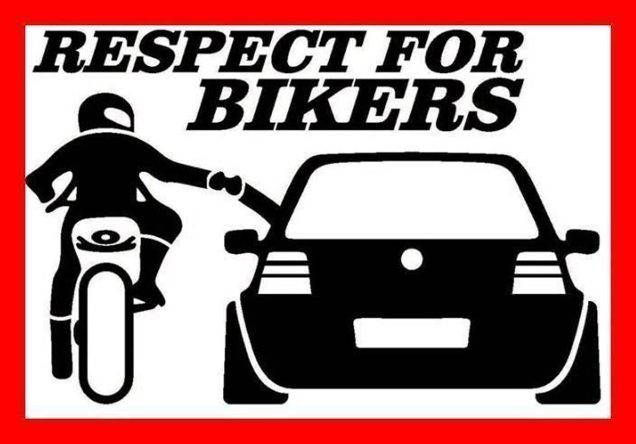 Sticker respect for Bikers SCHWARZ Black