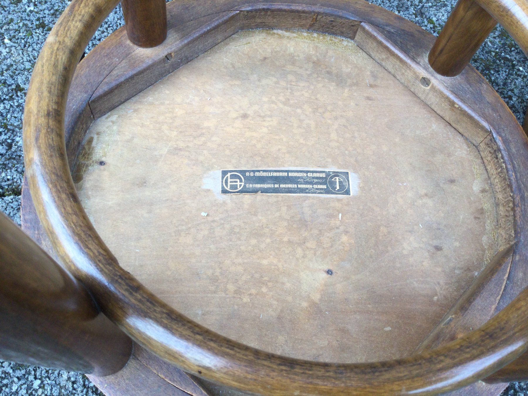 Horgen Glarus Sgabelli: Antike Horgen Glarus Hocker Bugholz Vintage – Usato da Wangen SZ venduto da kuriosum12 6