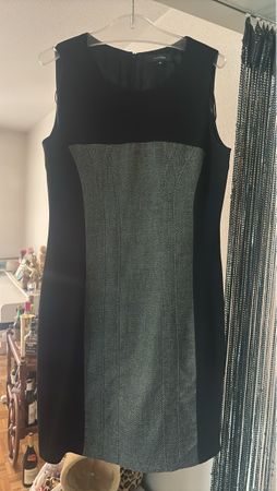Schwarz grau Kleid Grösse 38 sehr gute Zustand