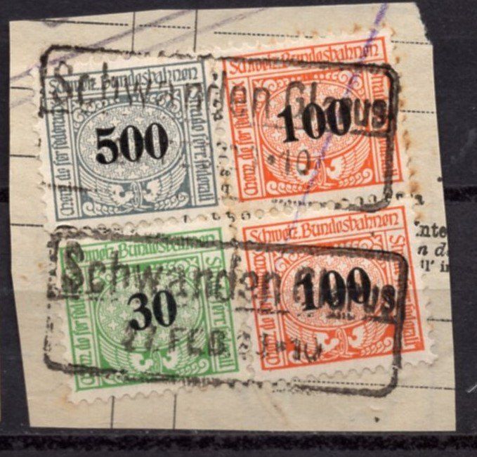 Tutti i francobolli: Lot   Eisenbahnmarken  AUSSCHNITTE – Usato da Aarau venduto da kufi44 3