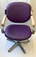 Friseurstuhl violett mit Chromfuss gebraucht #5