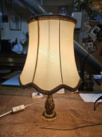 Tischlampe mit Stoffschirm Beige gebraucht mit Flecken (D1)