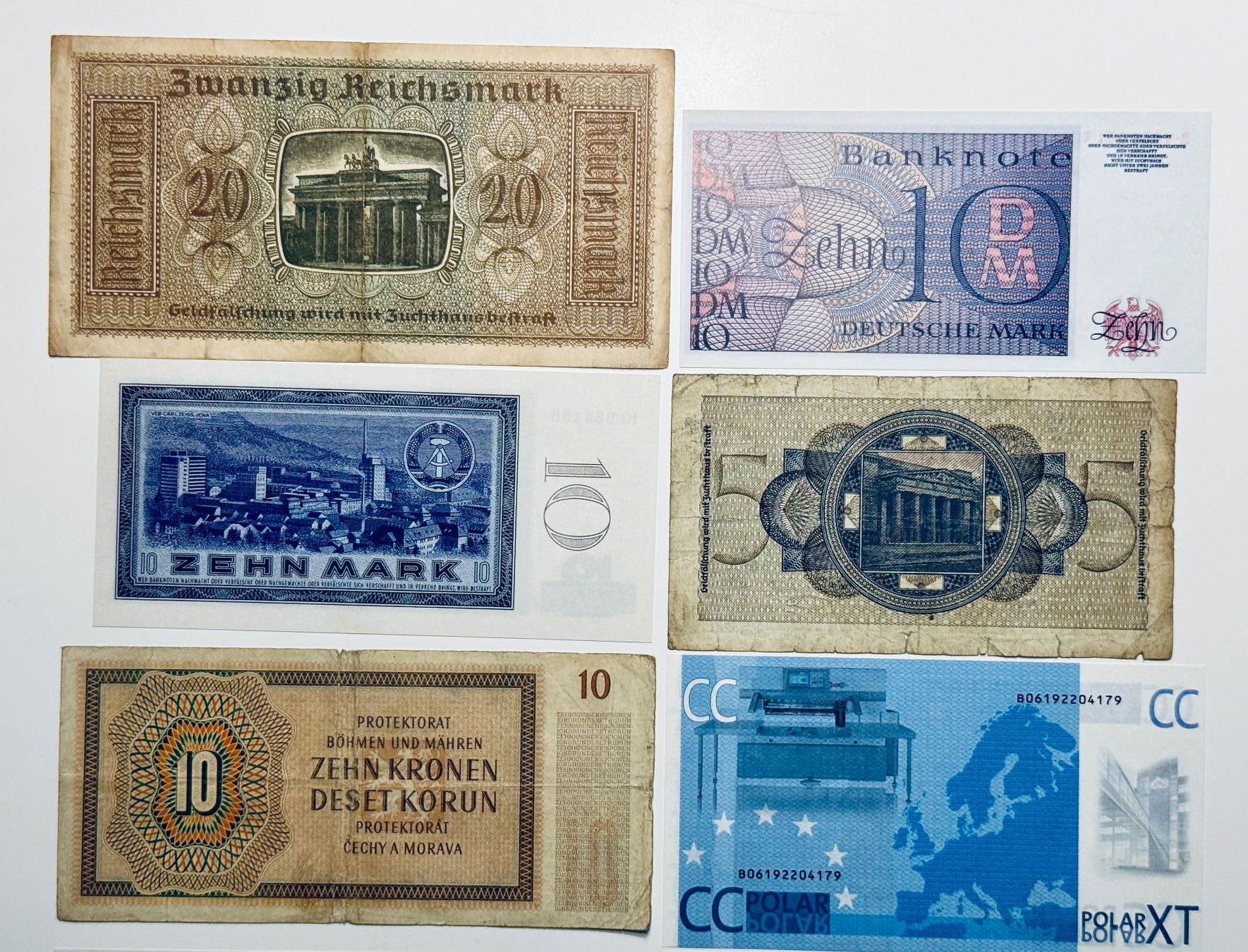 Billets de banque: **Banknoten Sammlung Deutsche Mark+Euro** – D'occasion à Langrickenbach par MeUs74 6