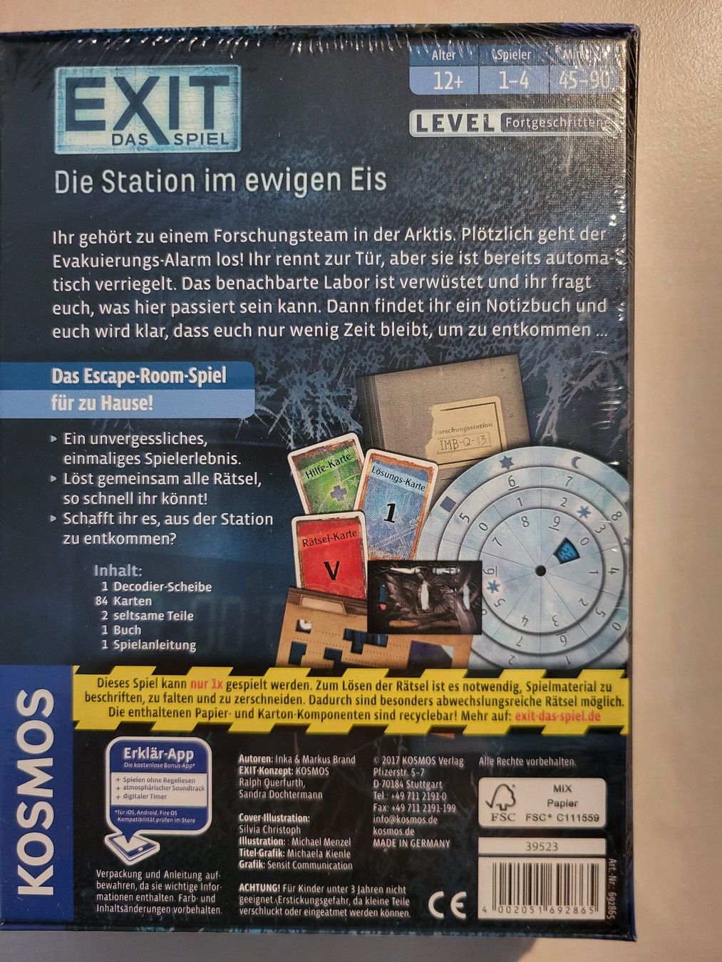 Kosmos Giochi: Kosmos - EXIT das Spiel - Die Station im ewigen Eis – Nuovo e nell'imballaggio originale da Gattikon venduto da Andi1209 1