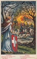 Militär-Schweiz-Vexierbild-5.Division 1915 Feldpost-selten !