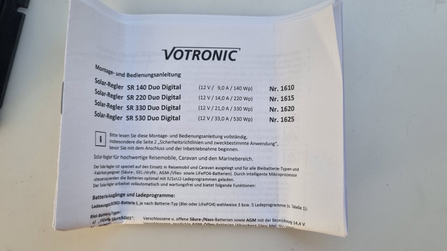 Votronic Componenti elettronici: Laderegler – Nuovo e nell'imballaggio originale da Fürigen venduto da Bucheli59 4