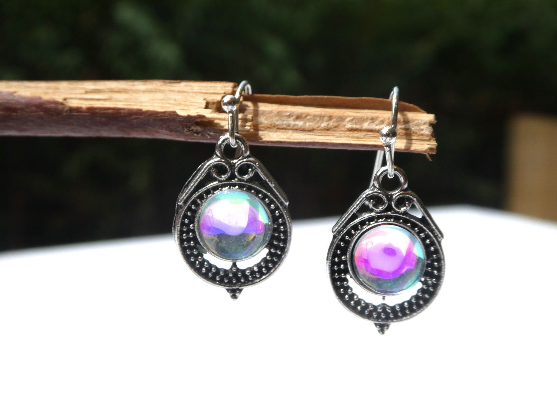 Boucles d'oreille: Retro Ohrhänger mit Resin-Kern, Modeschmuck /NEU – Neuf (Voir description) à Gattikon par kaandooh 1