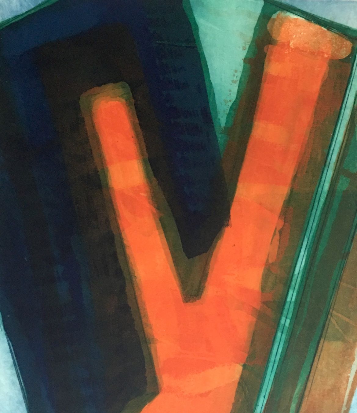 Dipinti: Willibrord Haas  "Victory"  Farbradierung – Usato da Nennigkofen venduto da waltraub 2