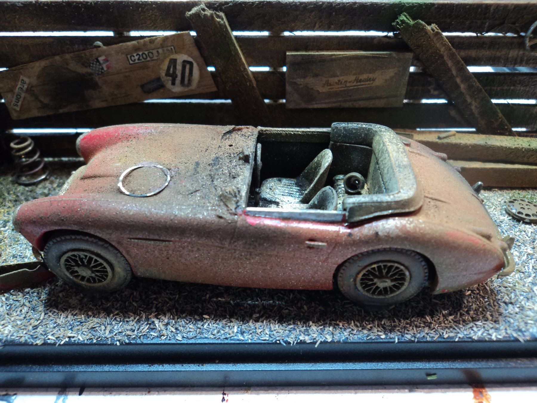 Kits de montage: Austin Healey 3000 1/43 Diorama Hinterhof – D'occasion à Schwarzenburg par modelCARama 2
