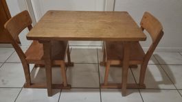 Petite table en bois + 2 chaises Wisa Gloria