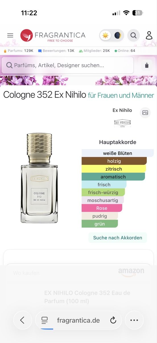 Parfums & Eau de Toilette: Ex Nihilo Cologne 352, 2 ml – D'occasion à Sursee par nri_sbv9 1