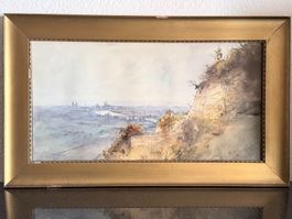 Karl Adam-Leonhard (1876–1926) Panorama-Aquarell signiert
