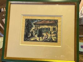 BISCHOFF Henry 1882-1951 Farbholzschnitt aus Sammlung