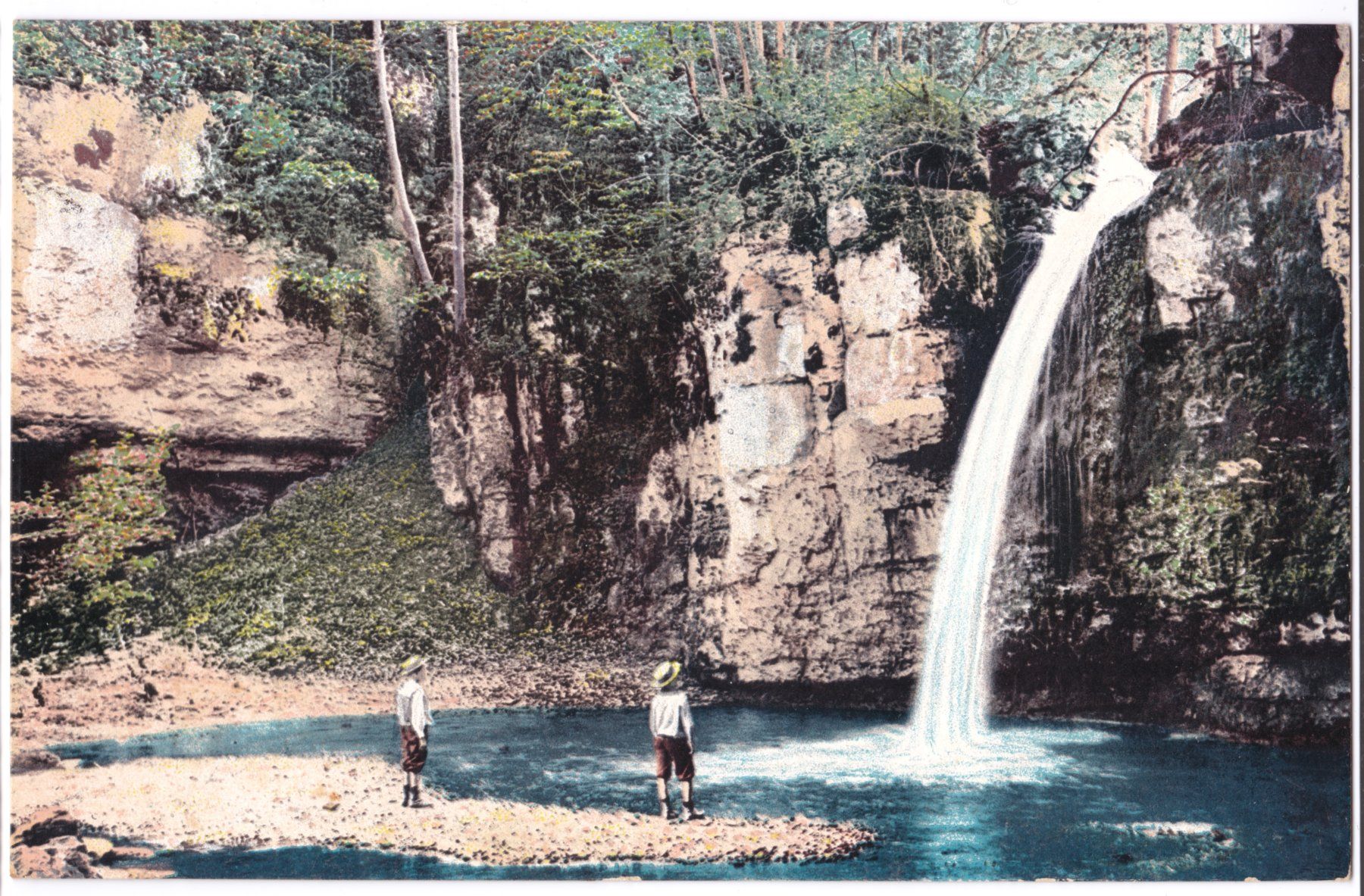 Ansichtskarten: AK Giessen Wasserfall Rünenberg BL im Eithal, in Farbe! 1928 – Gebraucht aus Basel von riobar