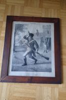 AB DER WACHT  Litho  Format mit Rahmen 33 x 39 cm