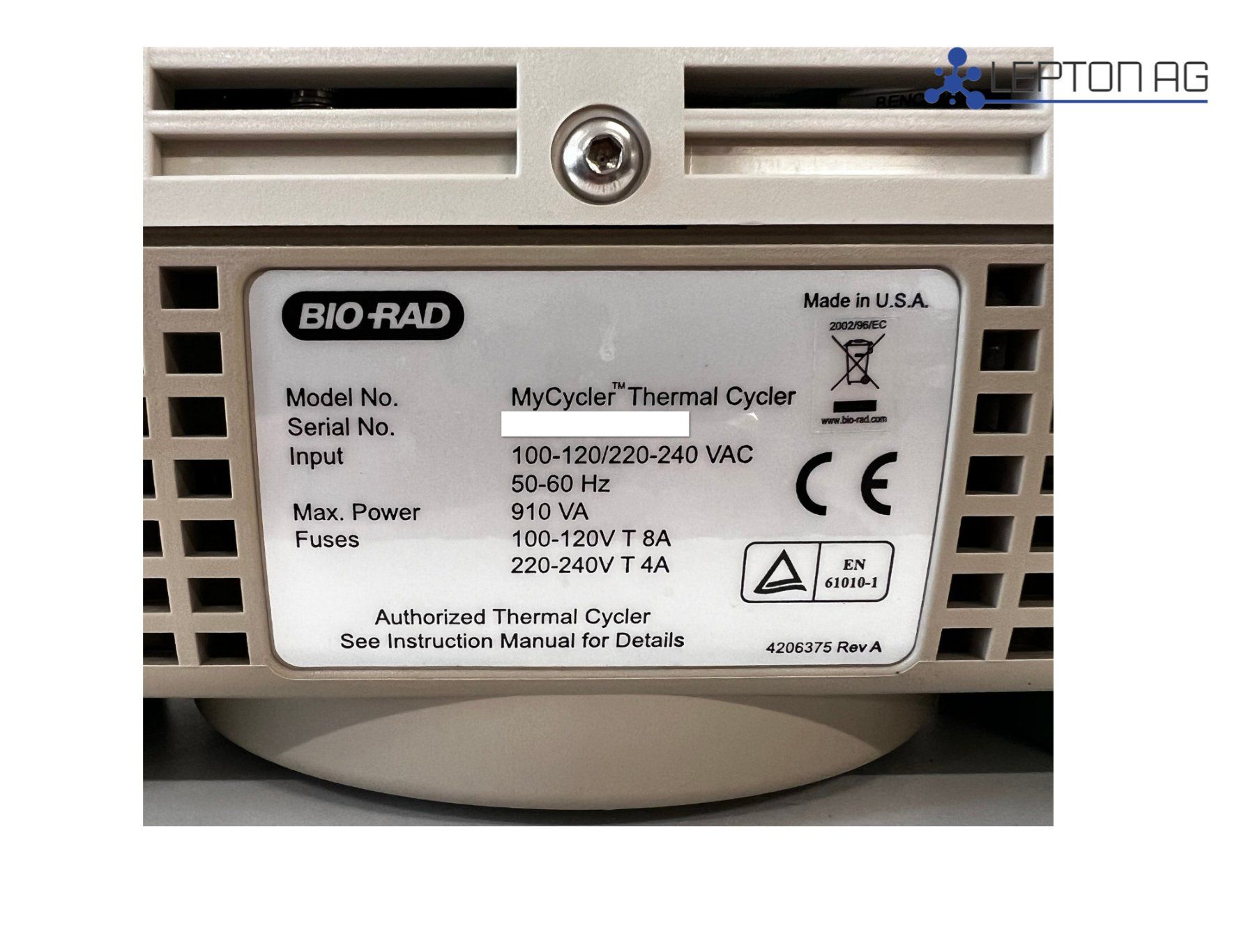 Laborzubehör: Bio-Rad MyCycler Thermal Cycler – Gebraucht aus Niederdorf von LeptonAG_Labor 4