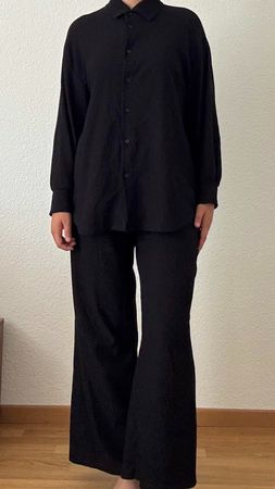 Schwarzer Zweiteiler Damen Einheitsgrösse (passt S)
