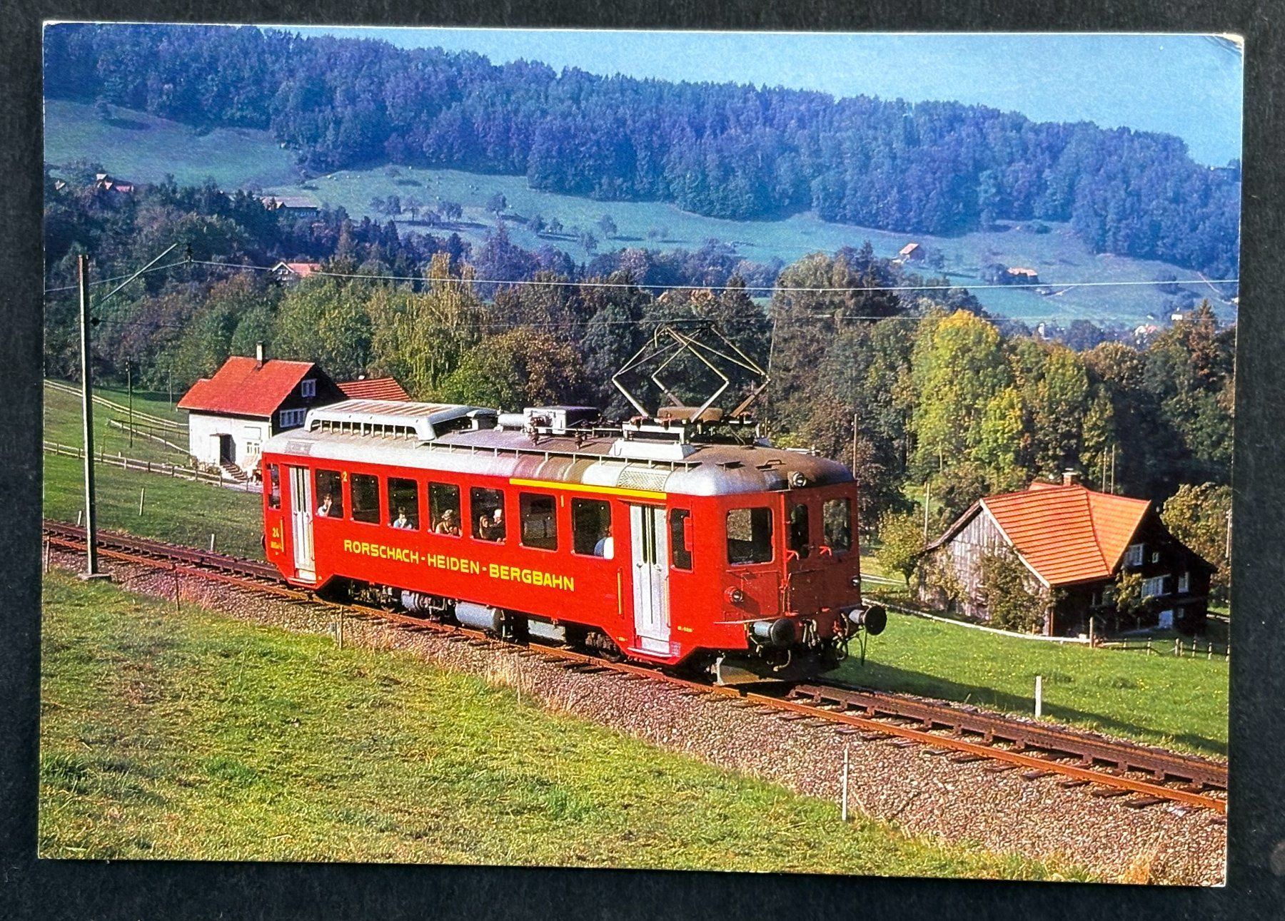 Cartoline postali: ANSICHTSKARTE EISENBAHN RORSCHACH-HEIDEN-BERGBAHN – Usato da Ostermundigen venduto da crazy-horse-1840