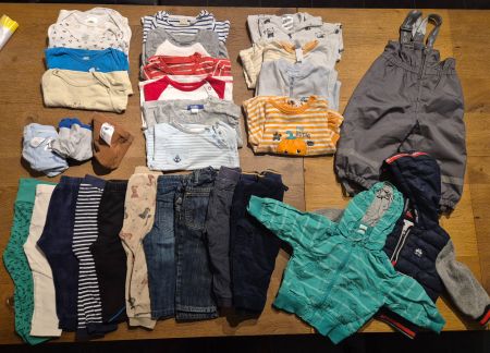 Kleider Paket 3, 30 Teile, Winter, Grösse 74