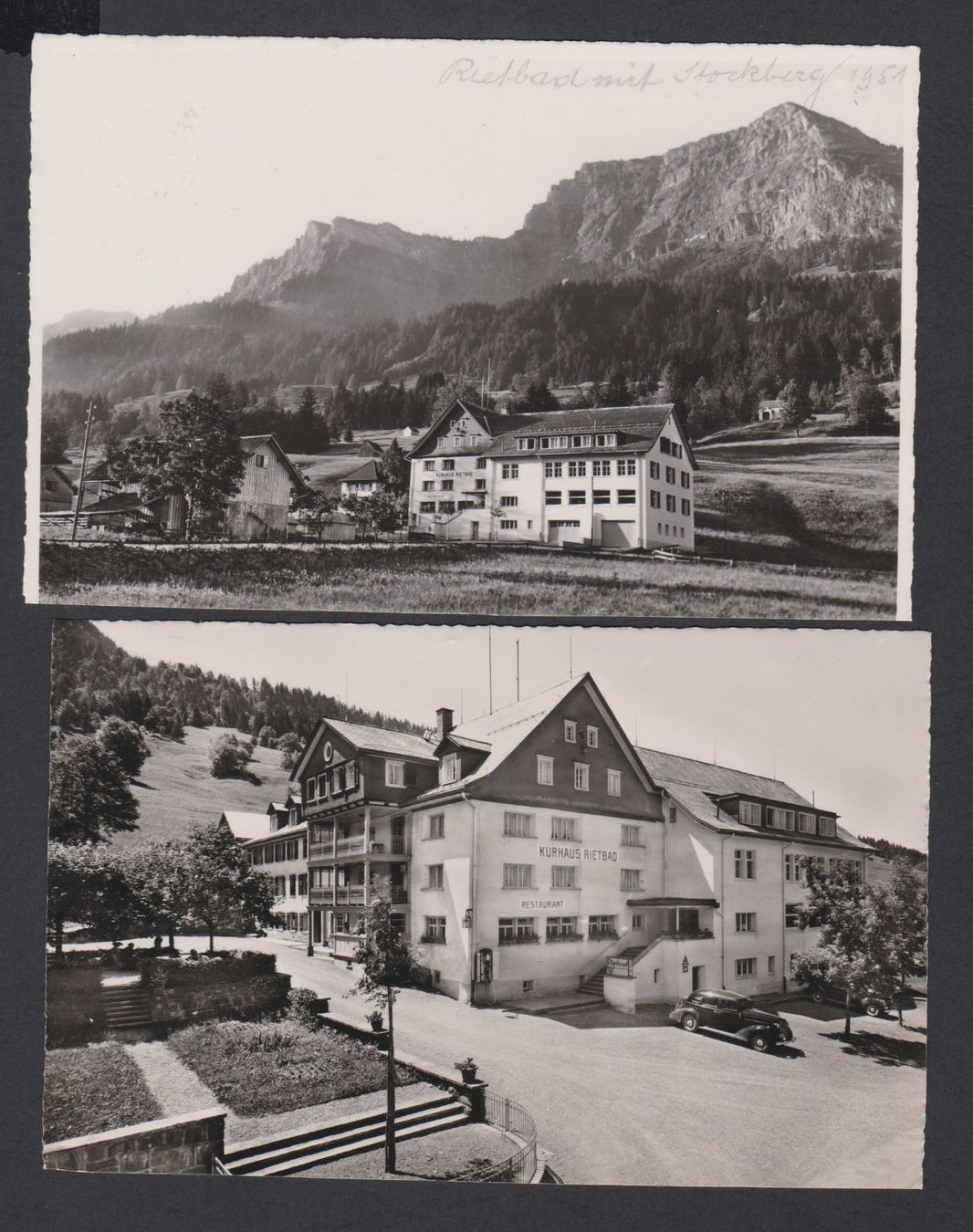 Cartoline postali: Rietbad  SG   -   2 alte Ansichtskarten vom Kurhaus – Usato da Vitznau venduto da Ropaku