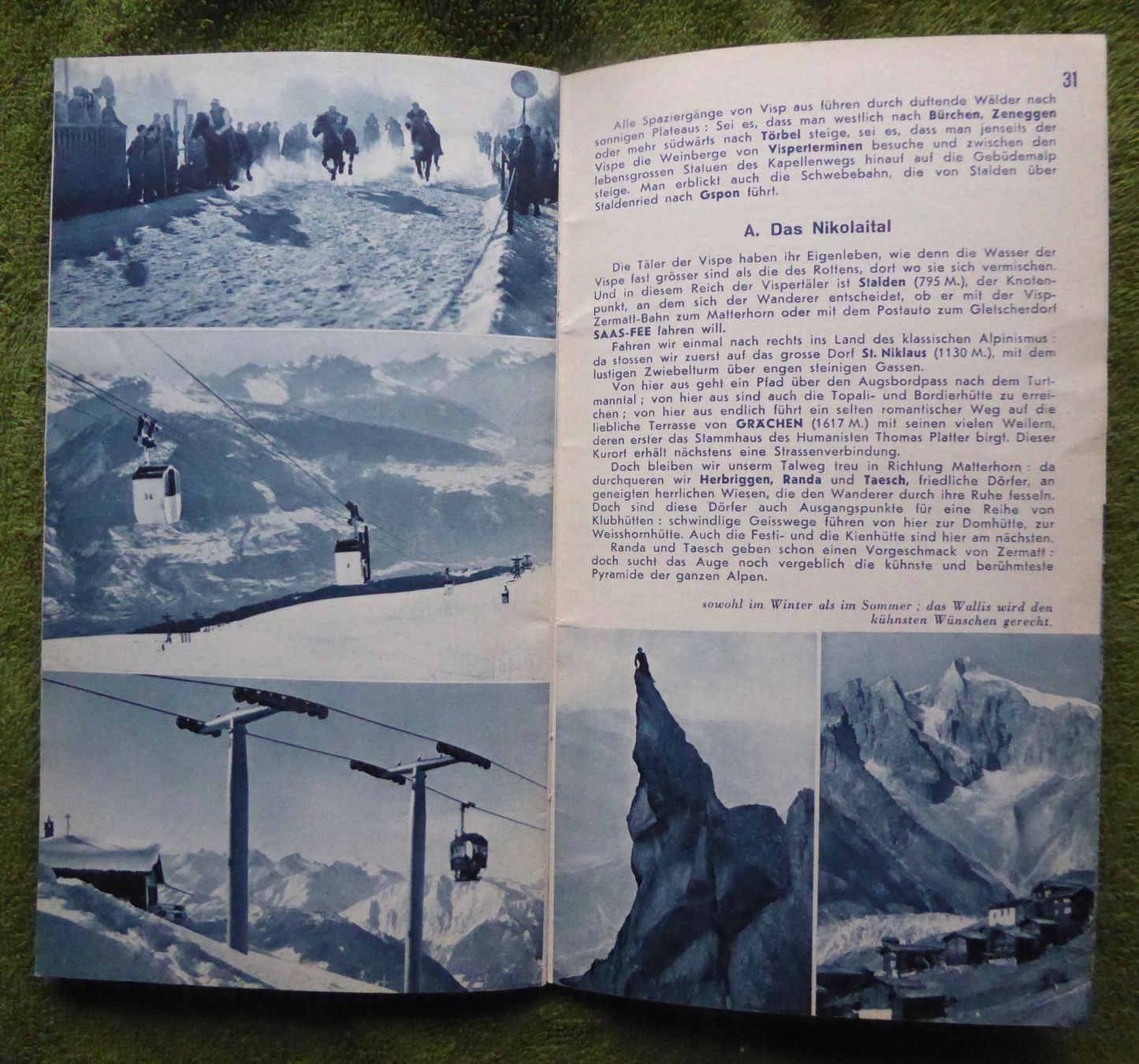 Dokumente: Das Wallis. Broschüre 1952 – Gebraucht aus Affoltern am Albis von Cadorso 5