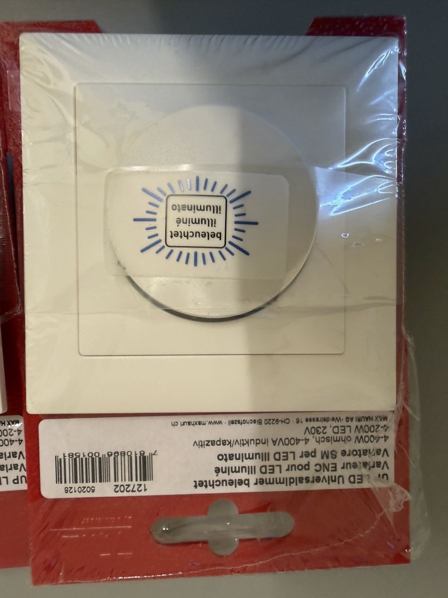 Feller Interruttori: Led Universall dimmer mit licht linse  – Nuovo e nell'imballaggio originale da Zürich venduto da papaplatte 1