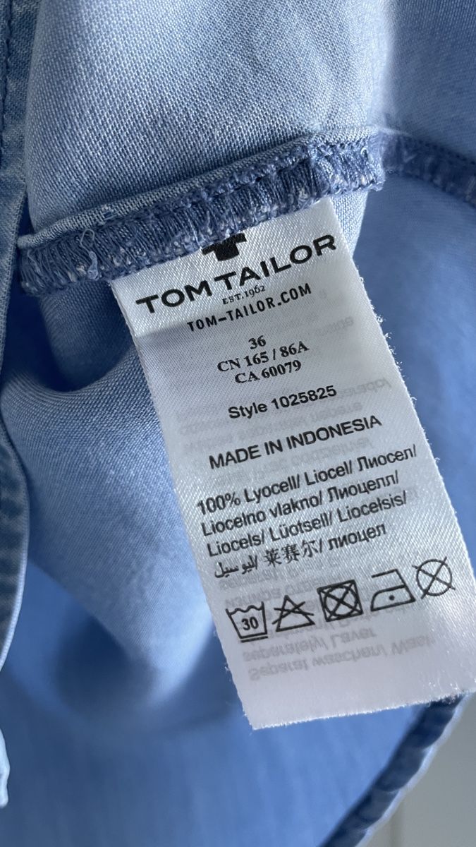 Tom Tailor Camicette: Tom Tailor Jeansbluse Lyocell blau Grösse 36 – Nuovo (secondo la descrizione) da Bettingen venduto da Majvi 4