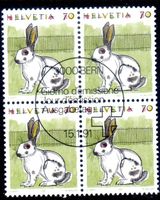 4ERBLOCK TIERE 1991 AUSGABETAG - HE39