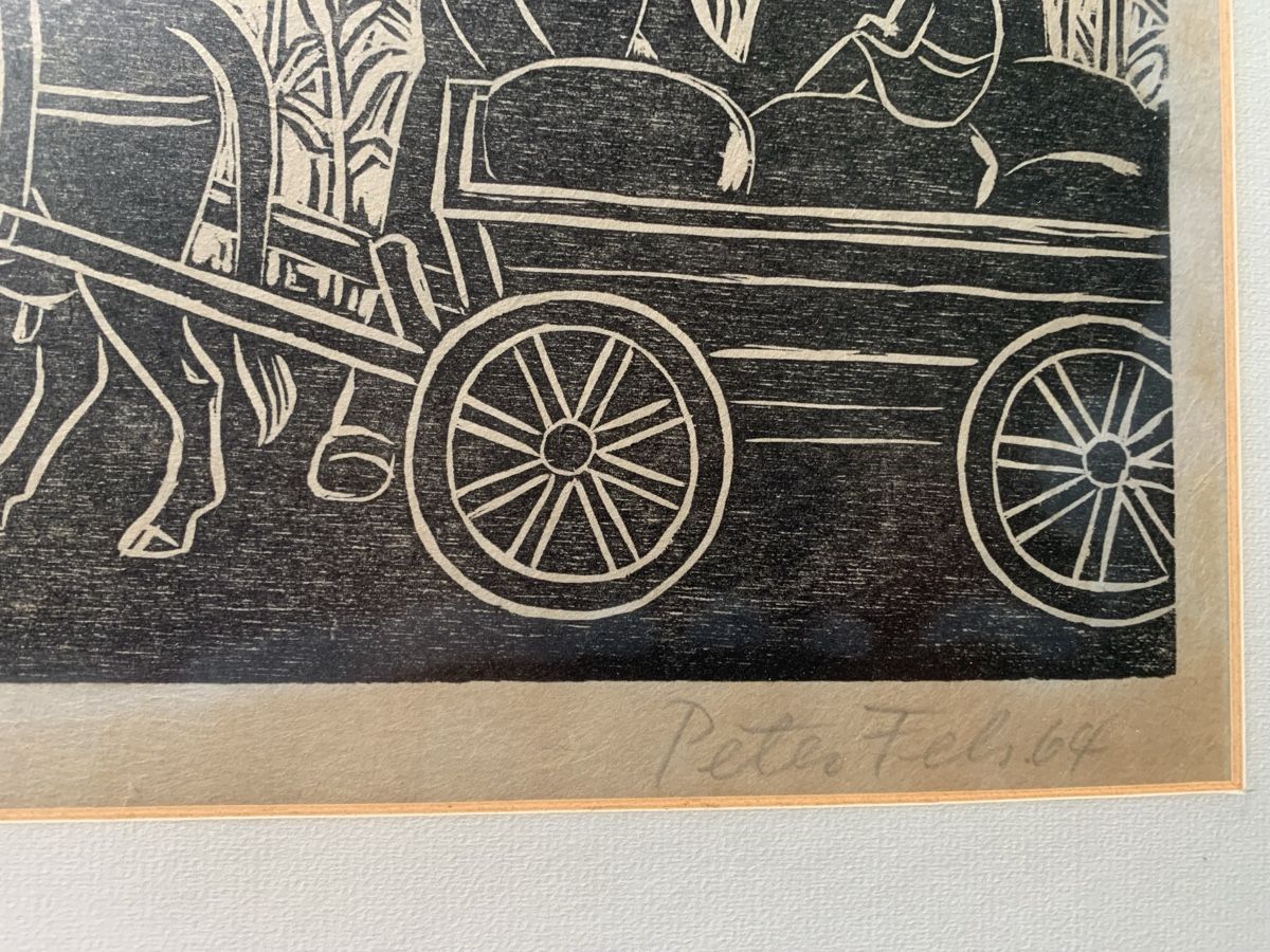 Xilografie: FELS PETER 1907-1982 Holzschnitt  – Usato da Wolfhalden venduto da SecondAntique 1