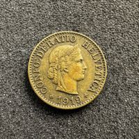 10 Rappen Schweiz Messing 1919