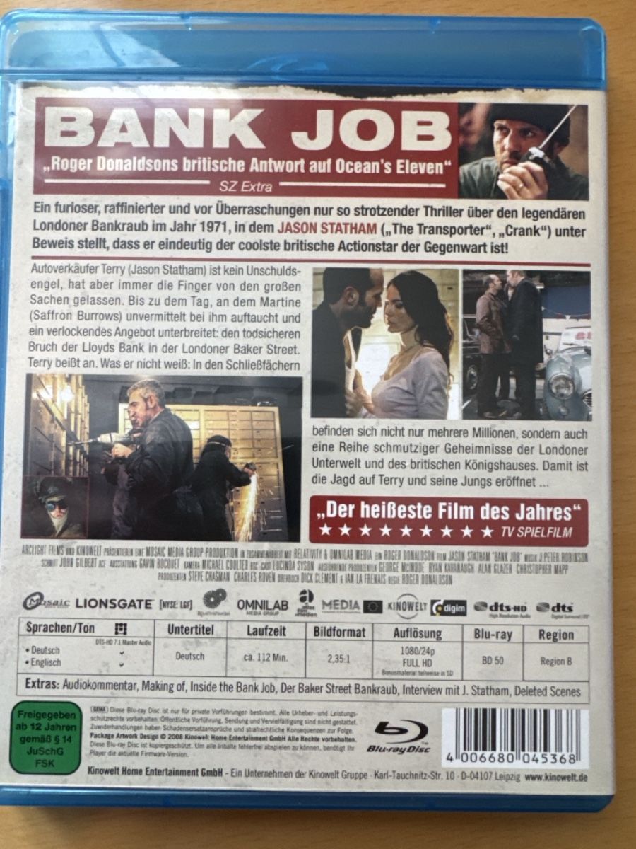 Tutti i DVDs: Bank Job – Usato da Brunnadern venduto da Nanuk60 1